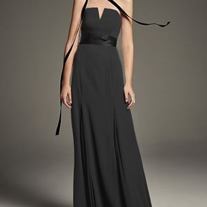 V-Wire Crepe Mermaid Bridesmaid Dress